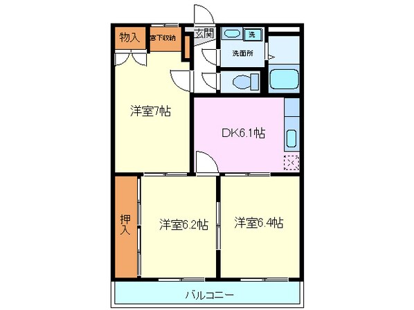 エルメーヌの物件間取画像